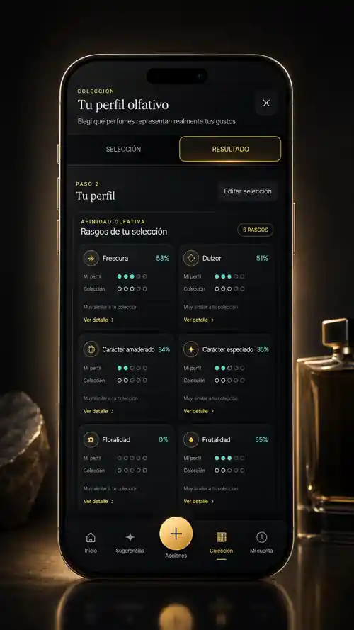 Perfil olfativo en PARFUMS